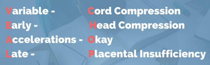 VEAL CHOP Nursing Mnemonic (Fetal Accelerations and Decelerations ...