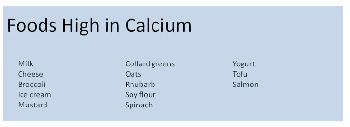 foods high in calcium