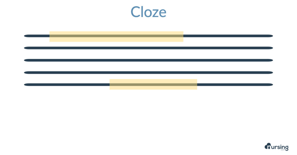 cloze highlighting nclex