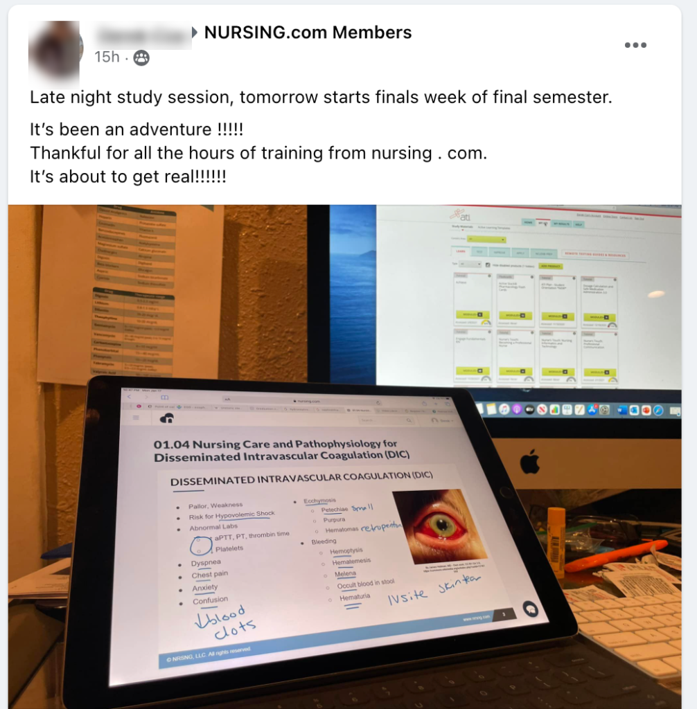 using nursing.com to study