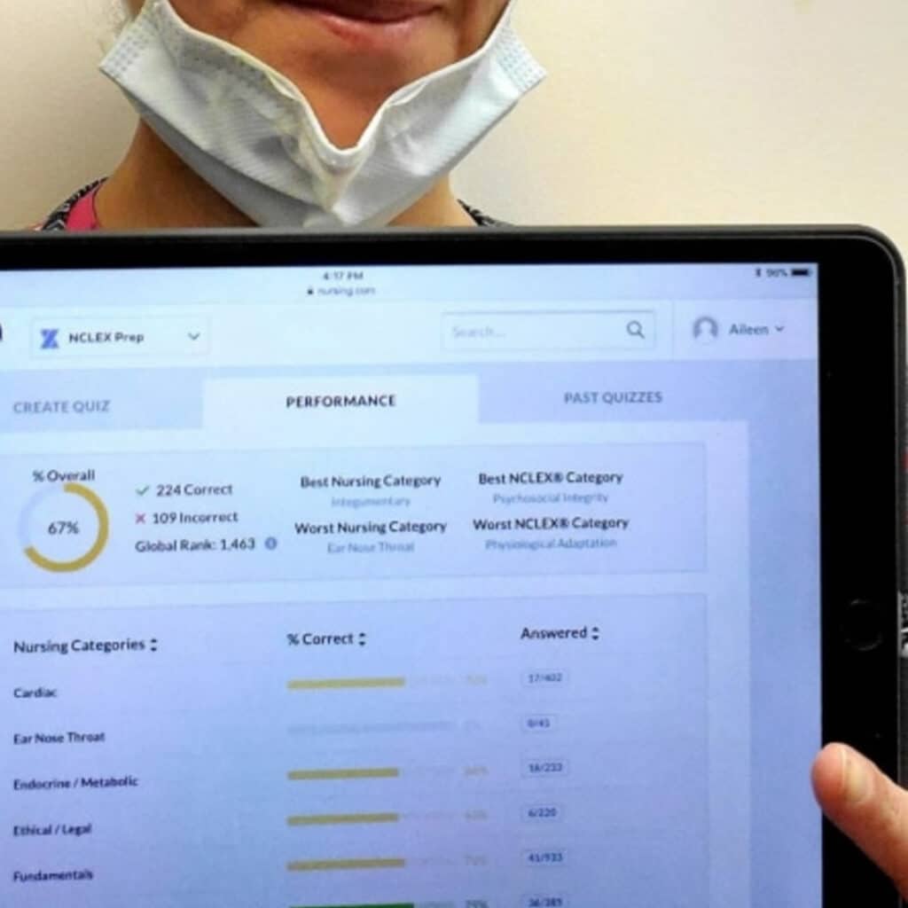 simclex detailed analytics for nclex prep accuracy